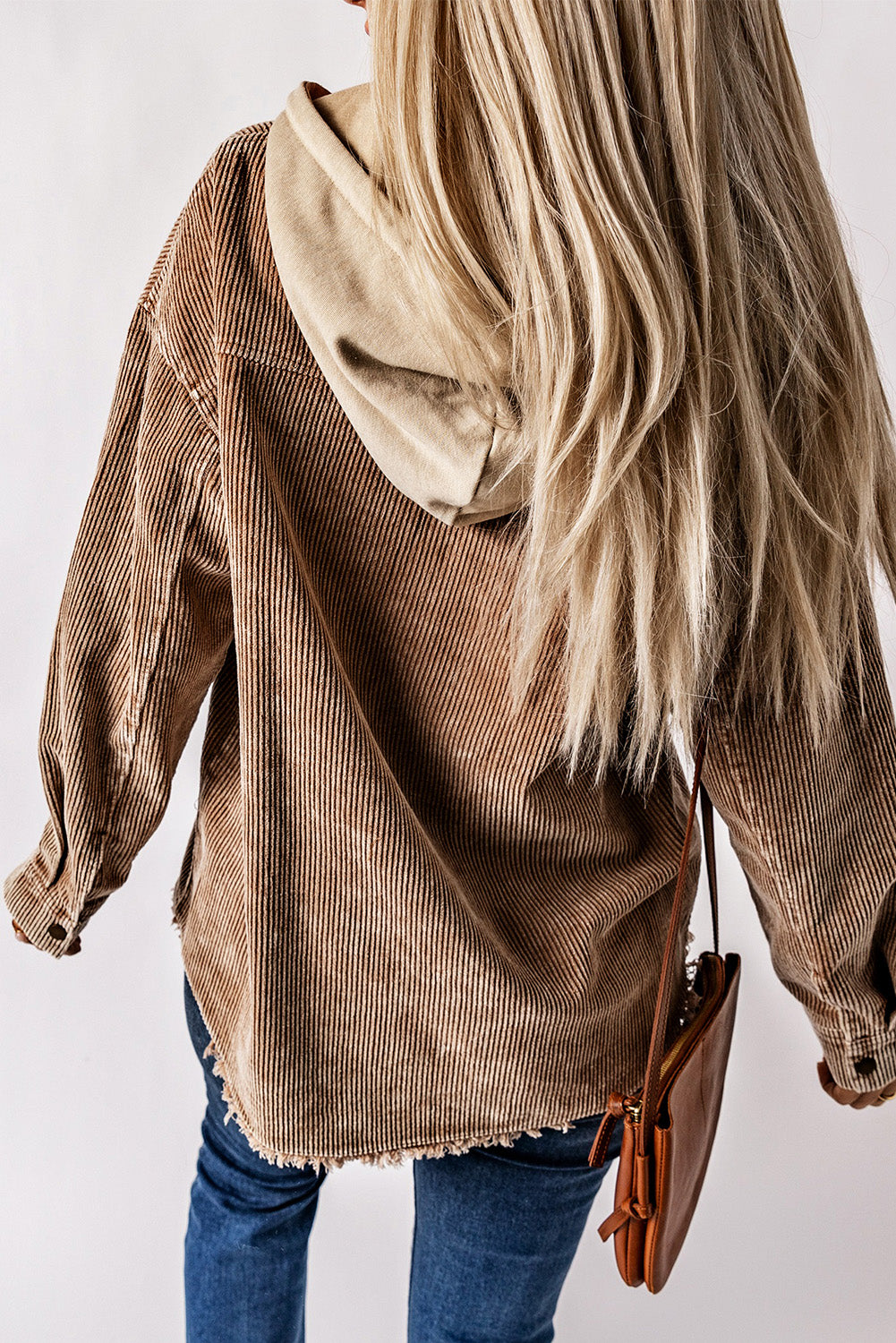 Snap Front Hooded Corduroy Shacket - Littles Collection