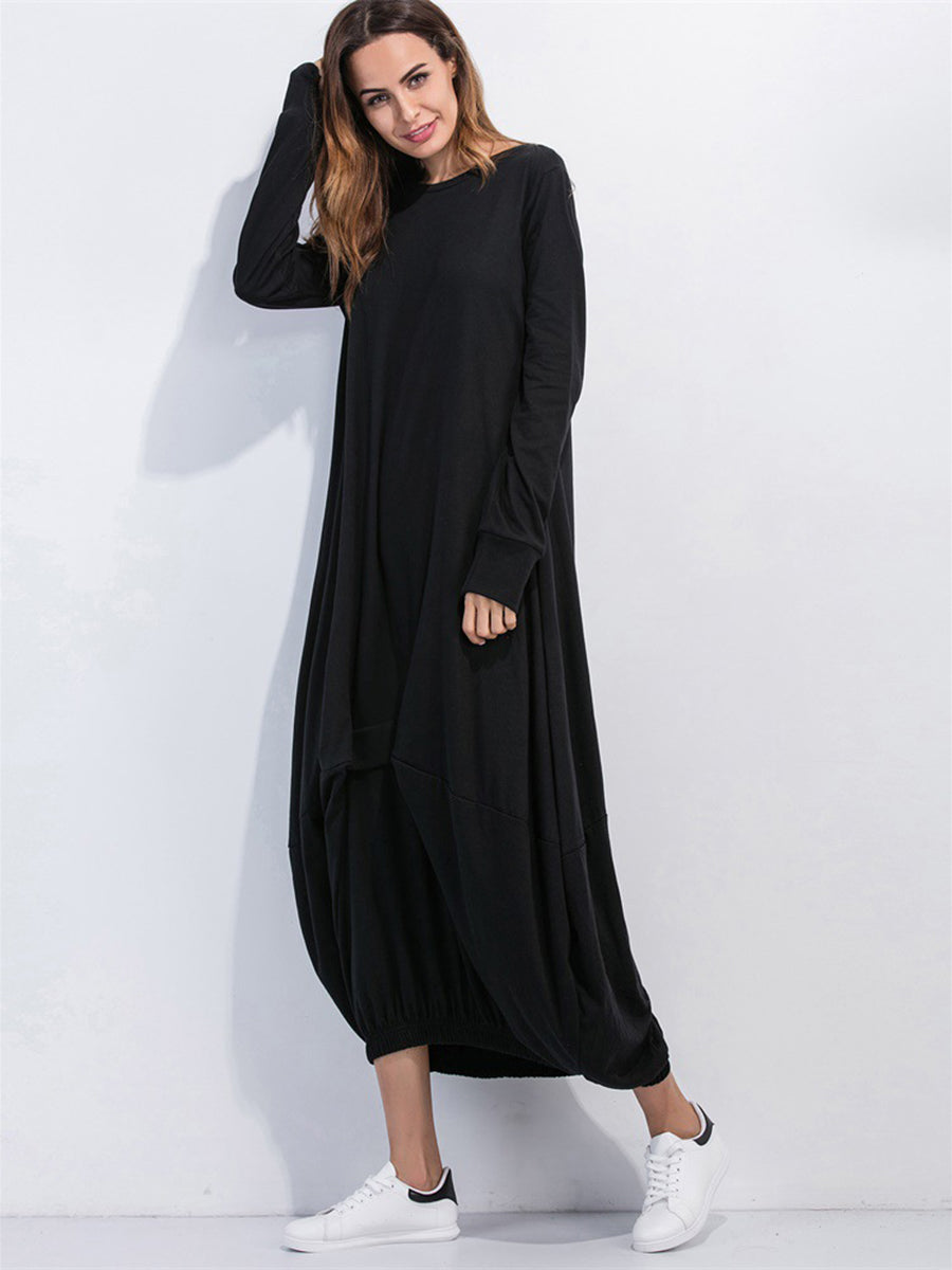 Full Size Long Sleeve Sweatshirt Dress - Littles Collection