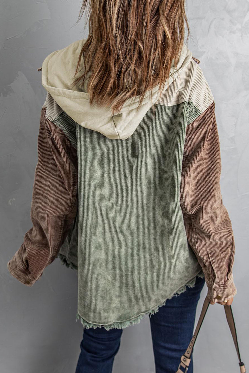 Snap Front Hooded Corduroy Shacket - Littles Collection