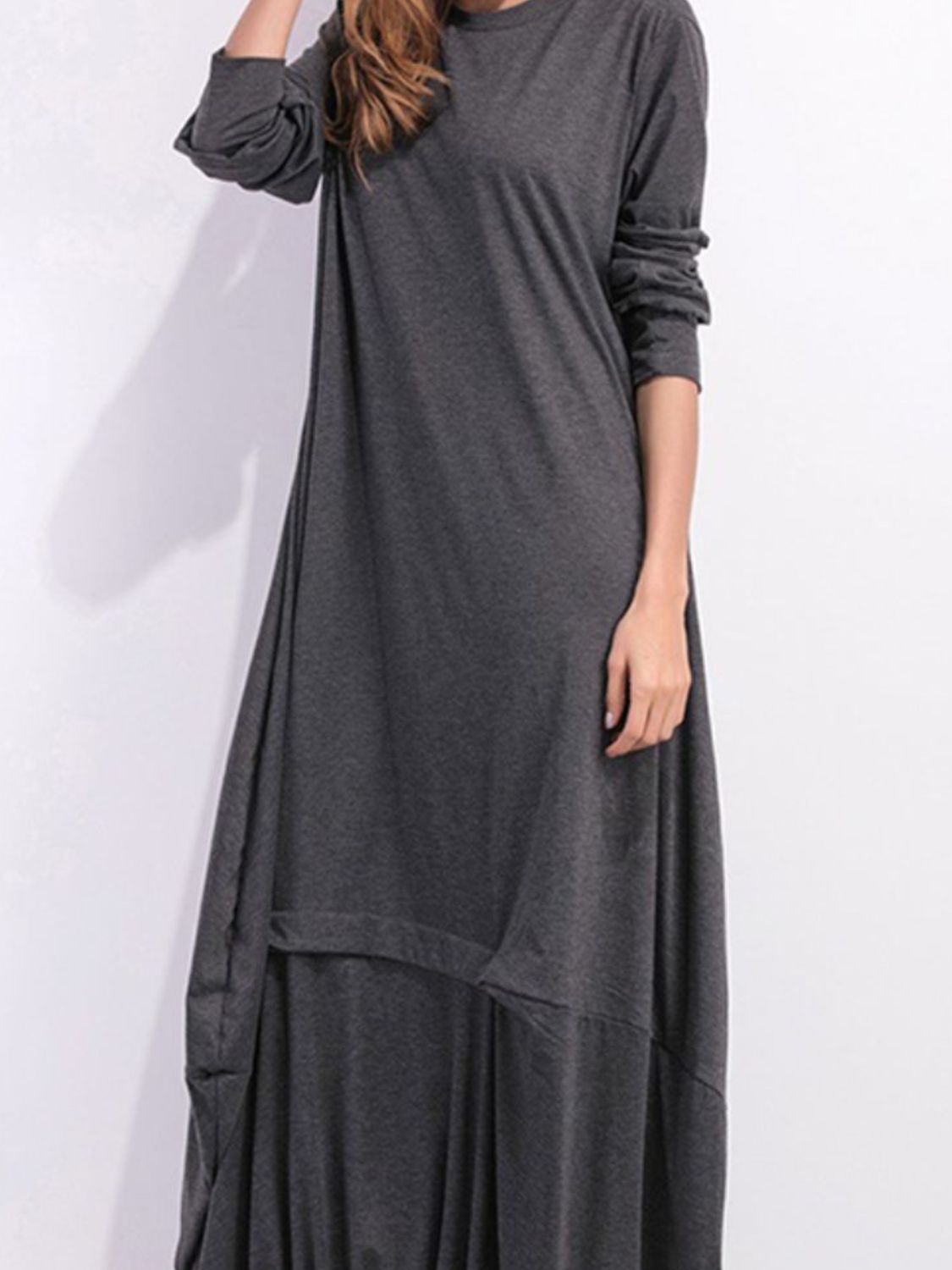 Full Size Long Sleeve Sweatshirt Dress - Littles Collection