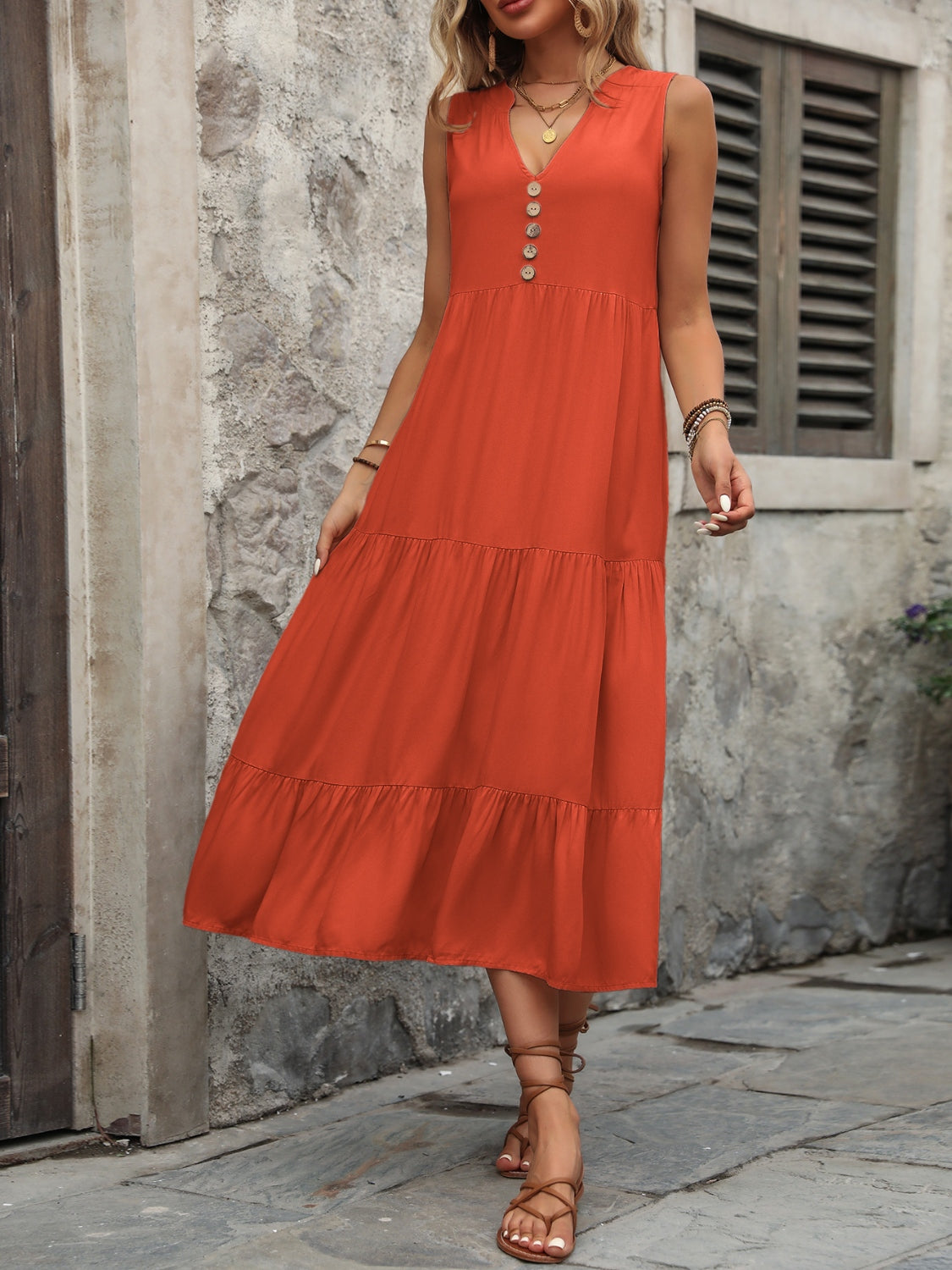 Ivy Lane Decorative Button Dress - Littles Collection