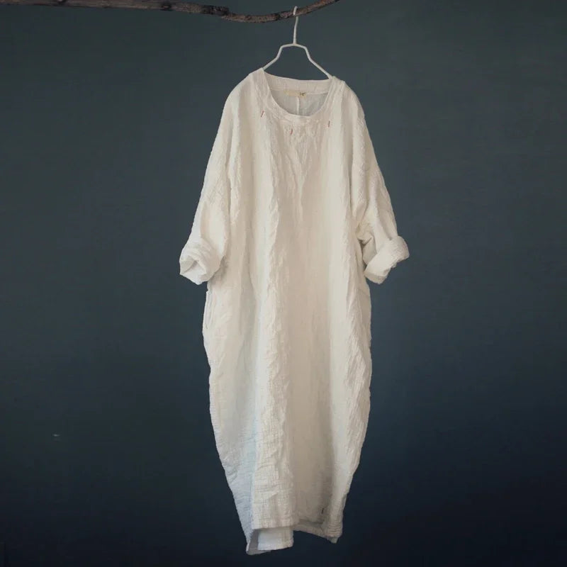 Linen Vintage Maxi Dress