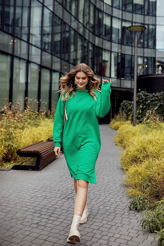 Fasardy Daydress With Hood In Green - Littles Collection