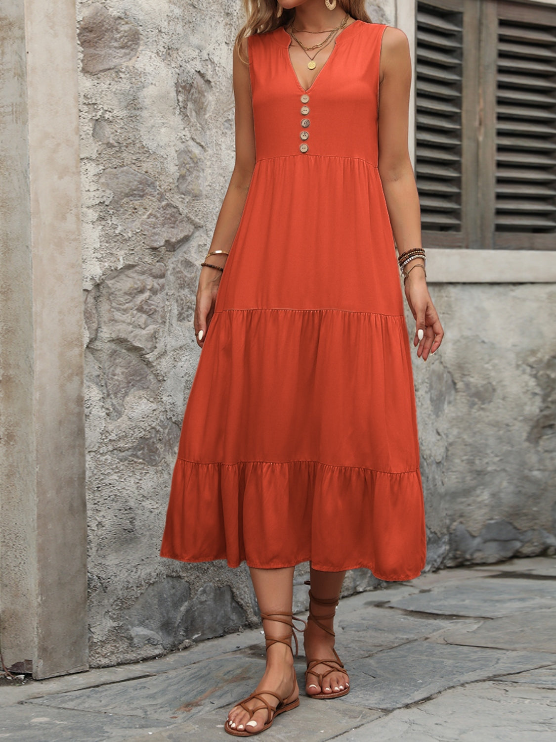Ivy Lane Decorative Button Dress - Littles Collection
