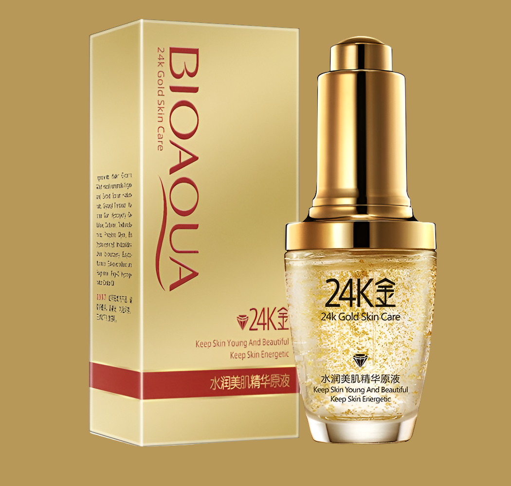 Anti-aging 24K gold serum for pore reduction and radiant glow