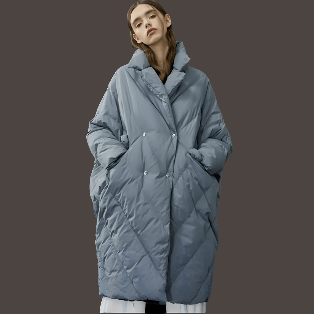 Thicker Duck Down Jacket Cocoon&Bat Type Parkas Big Pocket women_fashion - littlescollection