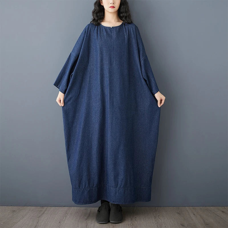 Retro Vintage Slimming Denim Dress - Littles Collection
