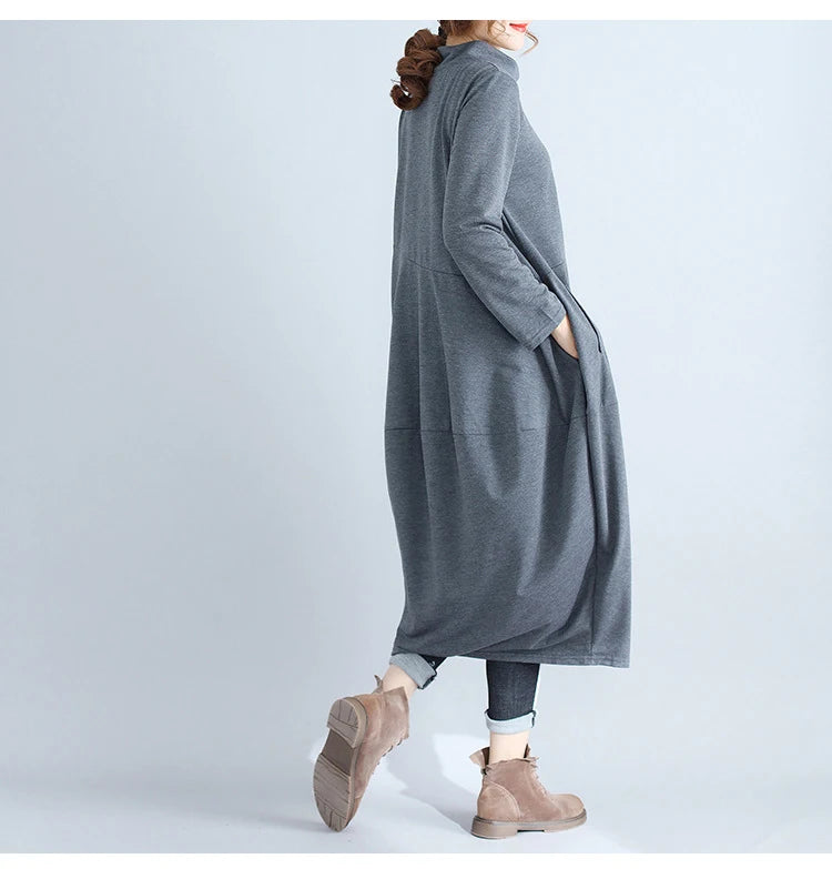 JNT Women Cotton Turtleneck Dress - Littles Collection