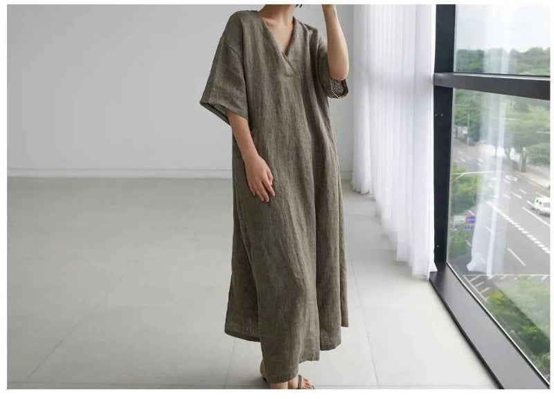 JNT Clematis Vintage Linen Dress