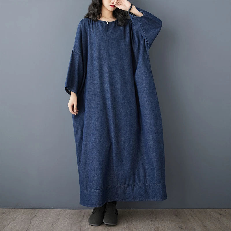 Retro Vintage Slimming Denim Dress - Littles Collection