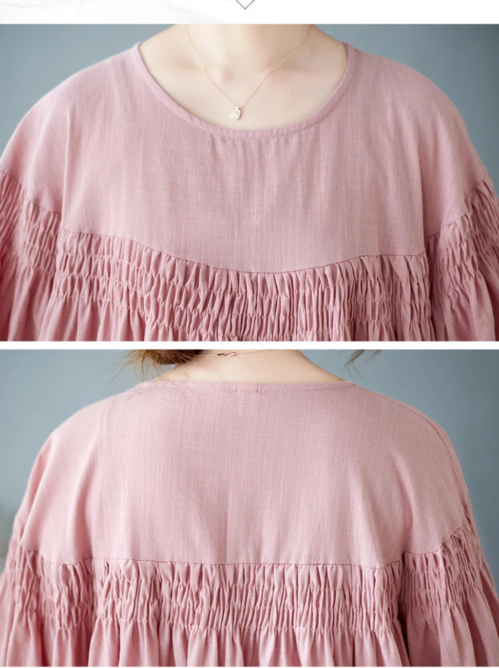 Oversized Women Loose Ruffle Pleated Korean Style Dresses - Littles Collection