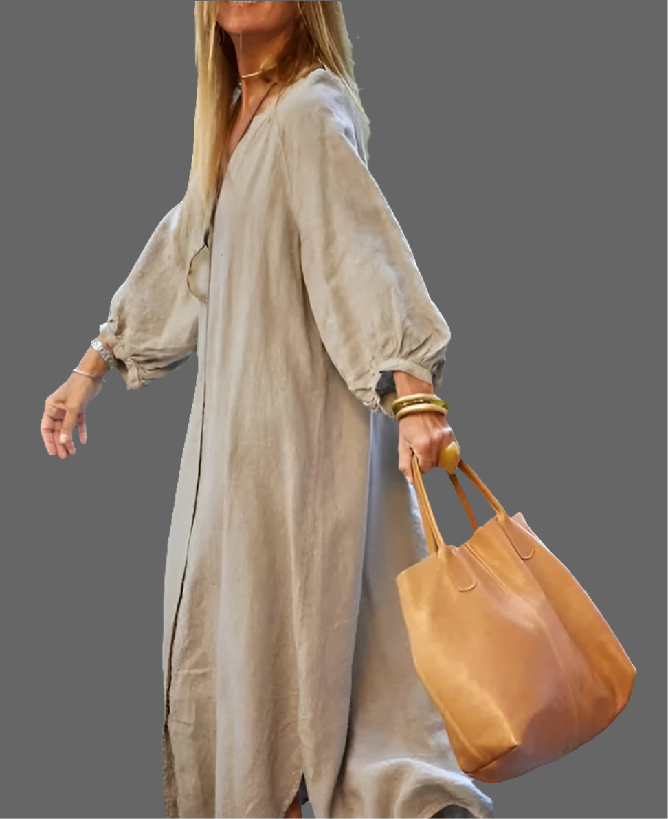 Retro Cotton And Linen Baggy Dresses - Littles Collection