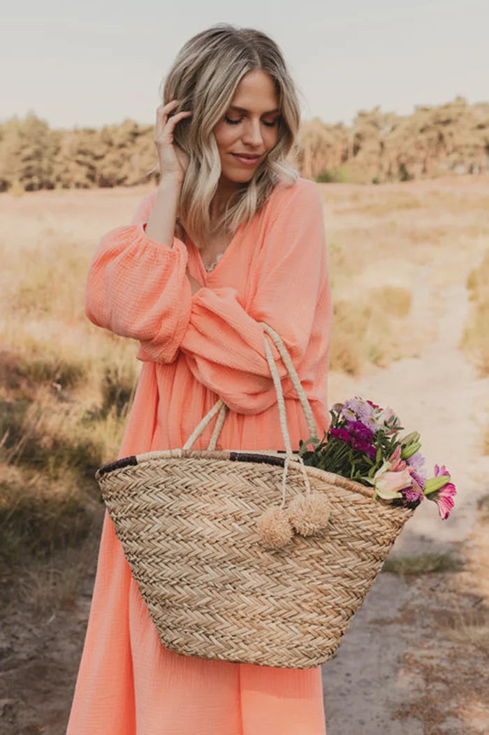 Vintage Boho Dress For Women Muslin 100% Cotton - Littles Collection