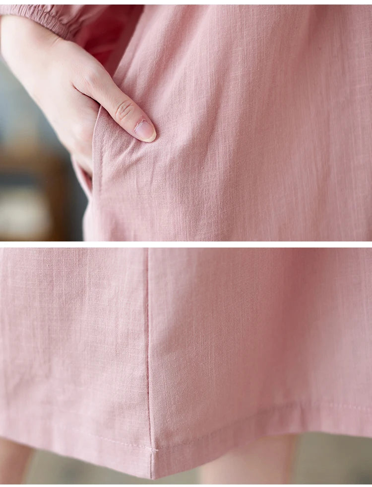 Oversized Women Loose Ruffle Pleated Korean Style Dresses - Littles Collection