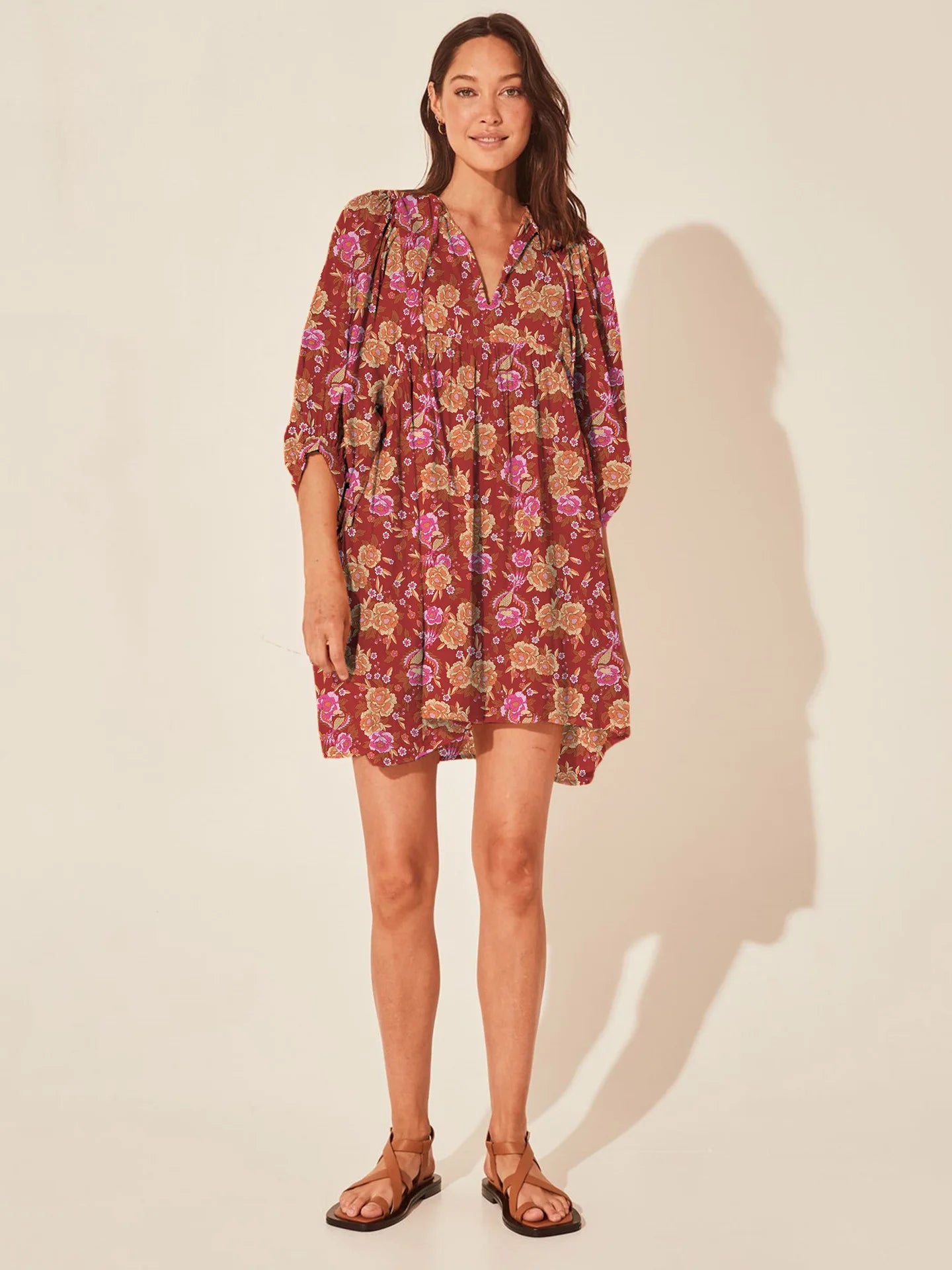 Vintage Floral Bohemian Mini Dress - Littles Collection