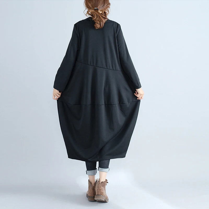 Women Cotton Turtleneck Dress