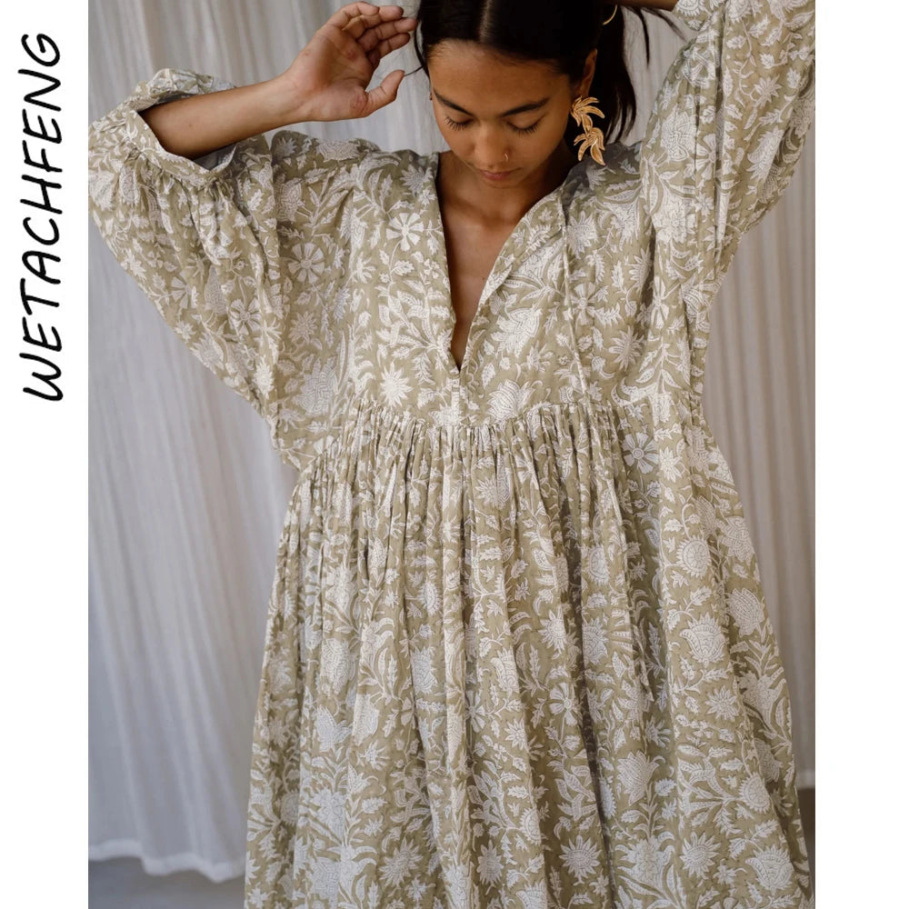 Vintage Floral Bohemian Mini Dress - Littles Collection
