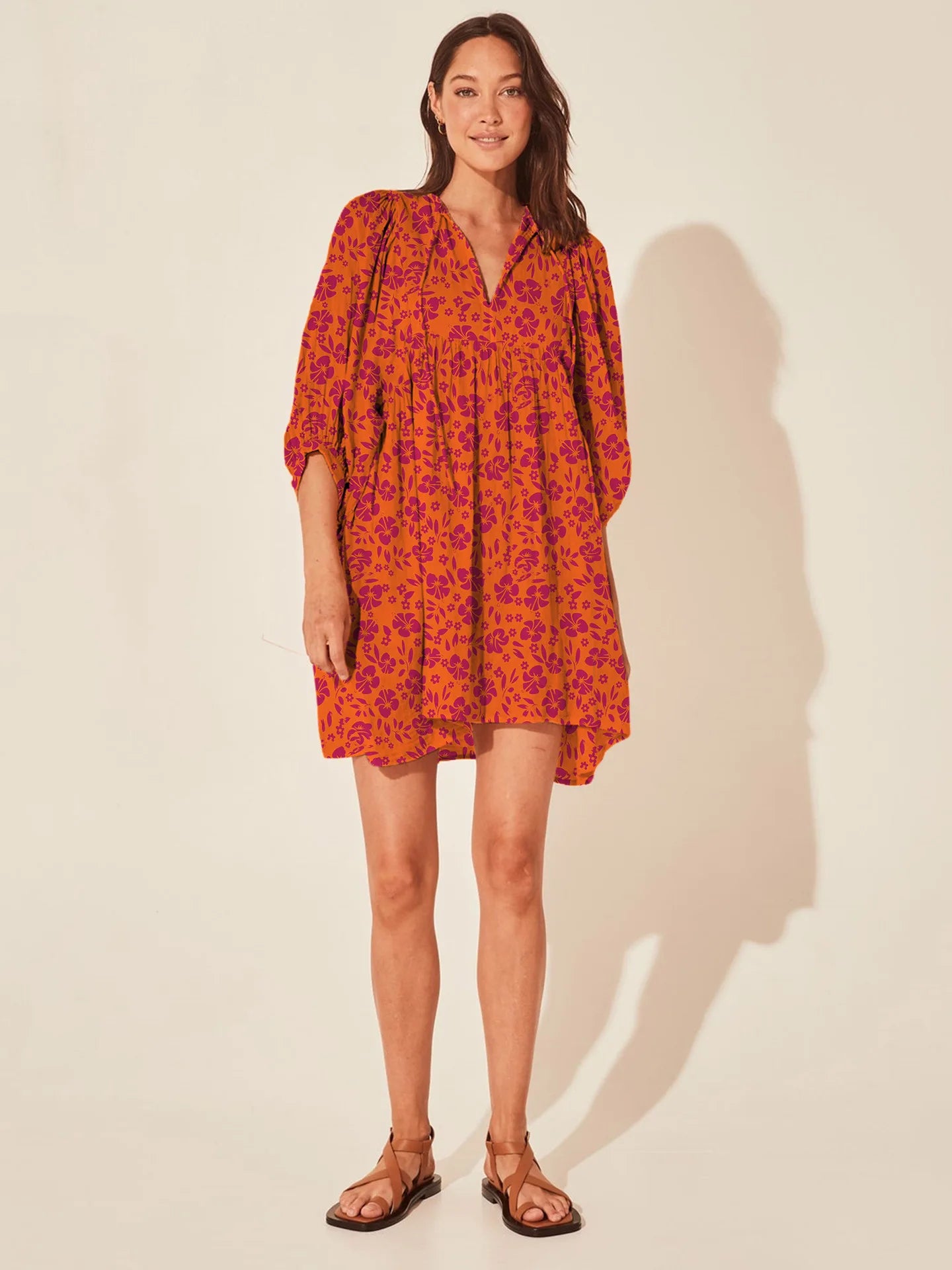Vintage Floral Bohemian Mini Dress - Littles Collection