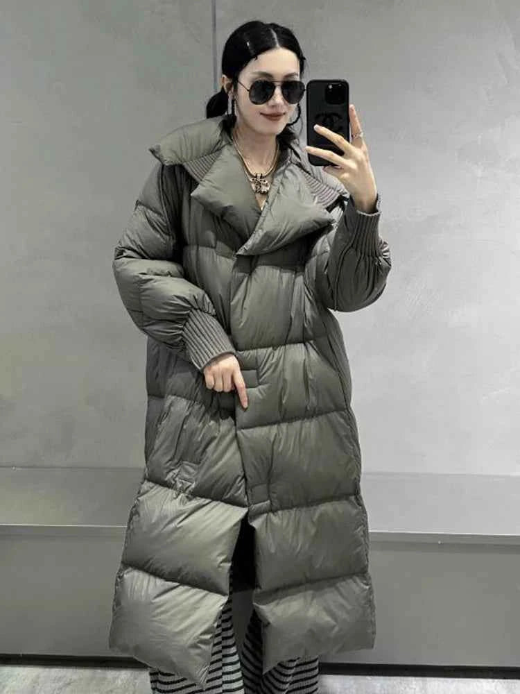Puffer Thicken Warm Winter Long Quilted Padded Jacket