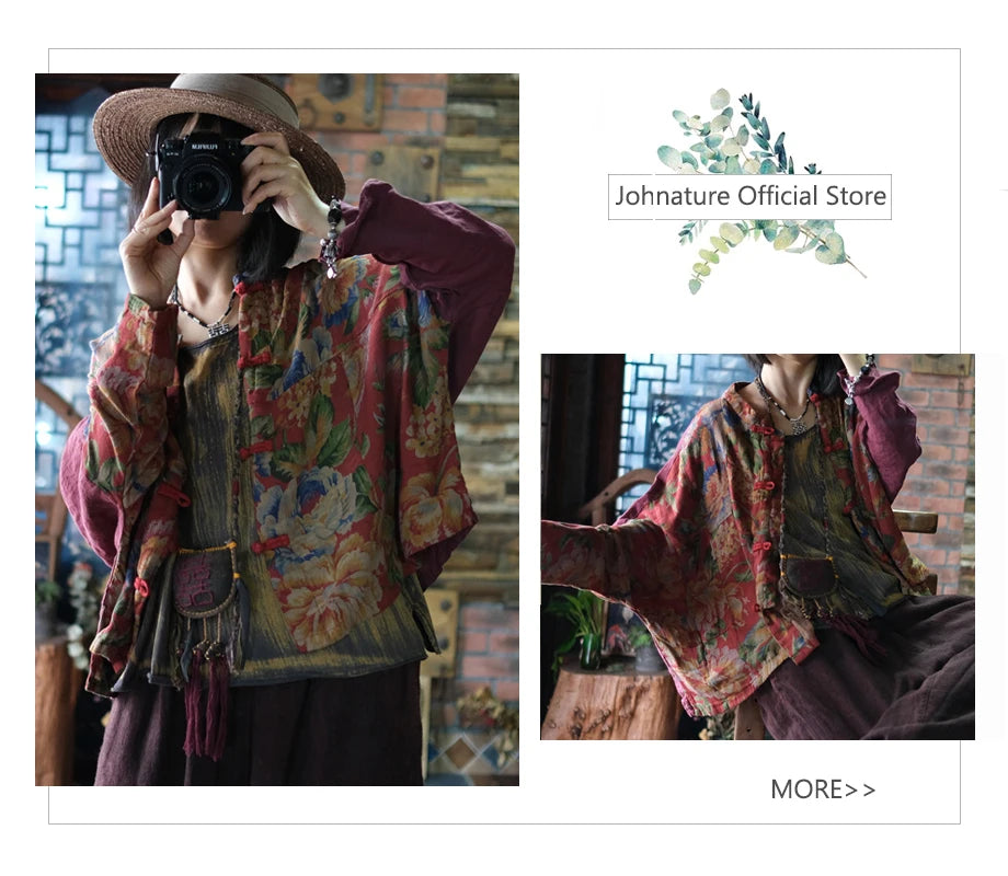 JNT Women Chinese Style Cotton Coats - Littles Collection