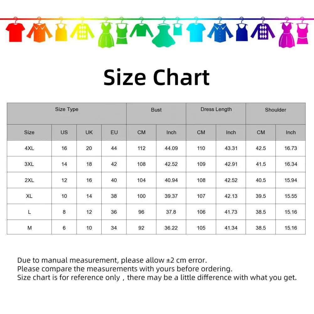 Size chart for clothing with measurements in US, UK, EU, CM, and Inch formats.