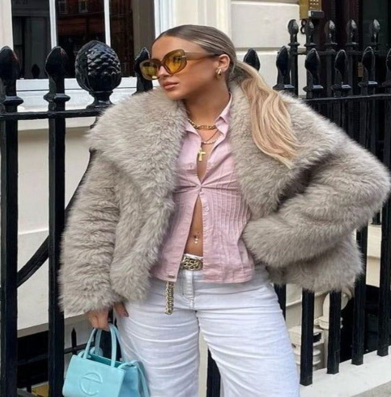 Winter Plush Coat Fashion Thicken Lapel Outer wear Women