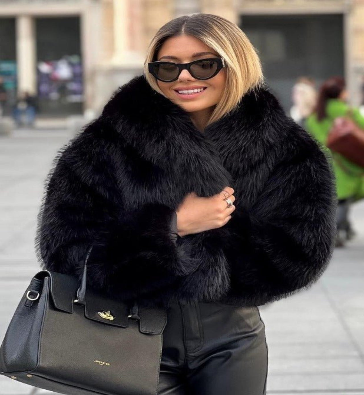 Winter Plush Coat Fashion Thicken Lapel Outer wear Women