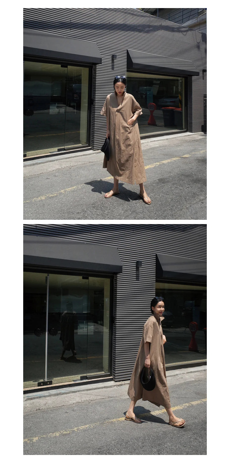 JNT Women Vintage Cotton Linen Long Dress - Littles Collection