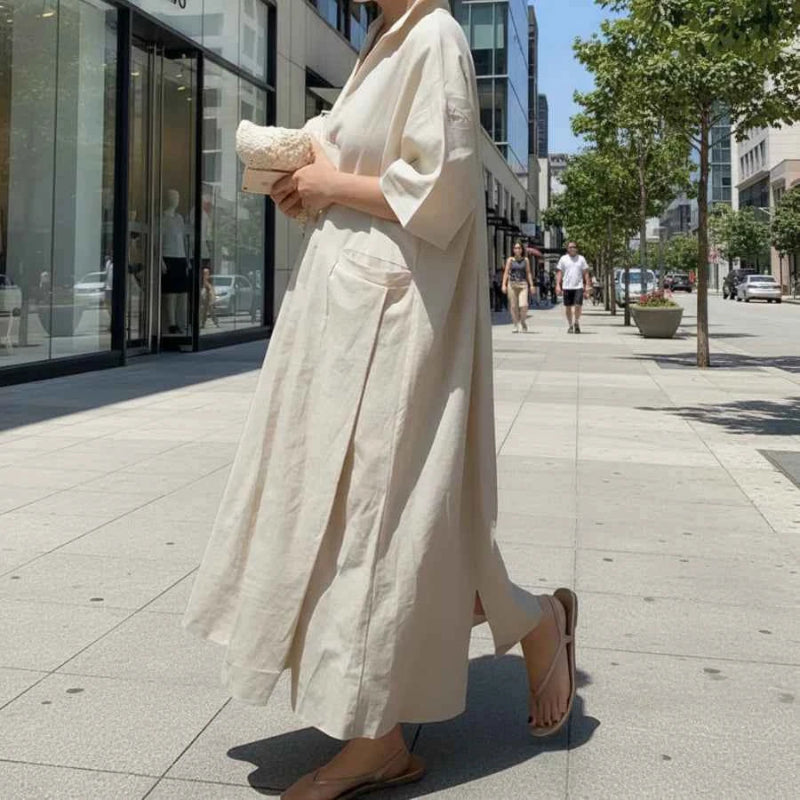 JNT Clematis Vintage Linen Dress