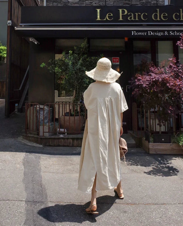 white long vintage dress