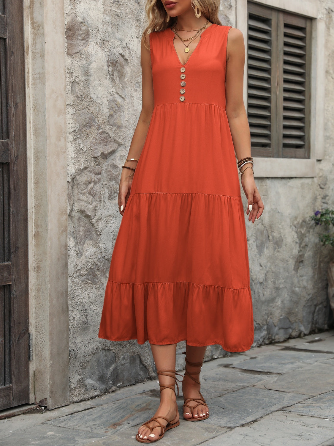 Ivy Lane Decorative Button Dress - Littles Collection