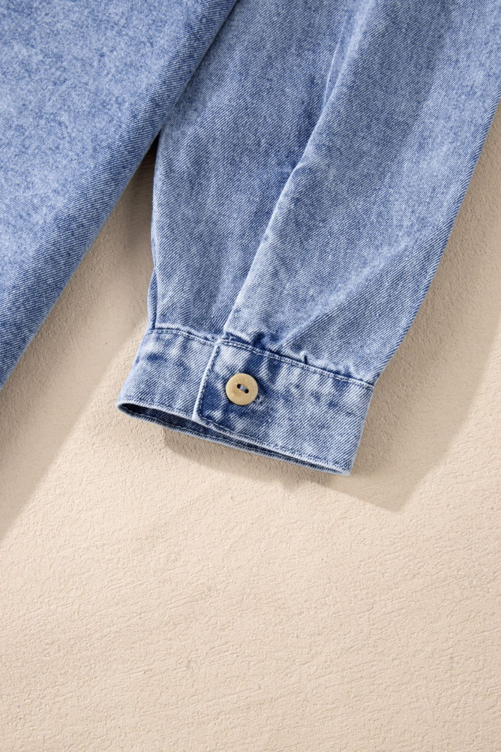Raw Hem Button Down Long Sleeve Denim Dress - Littles Collection