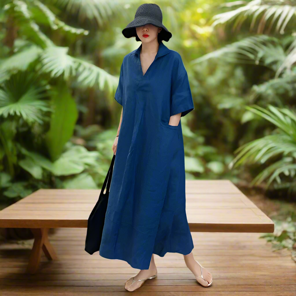 JNT Korean Style Cotton Shirt Dress