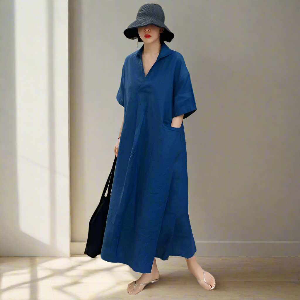 JNT Korean Style Cotton Shirt Dress