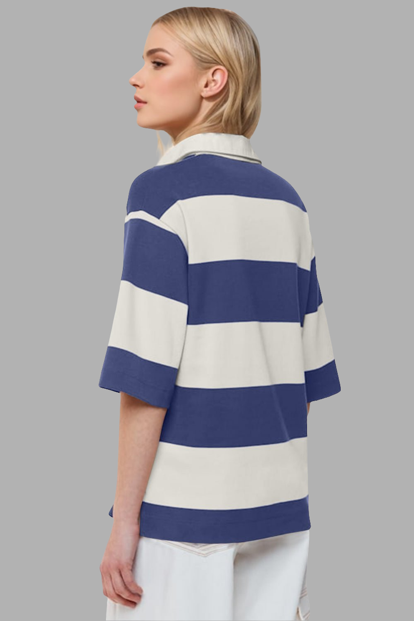 Cotton Wash Johnny Collar Top