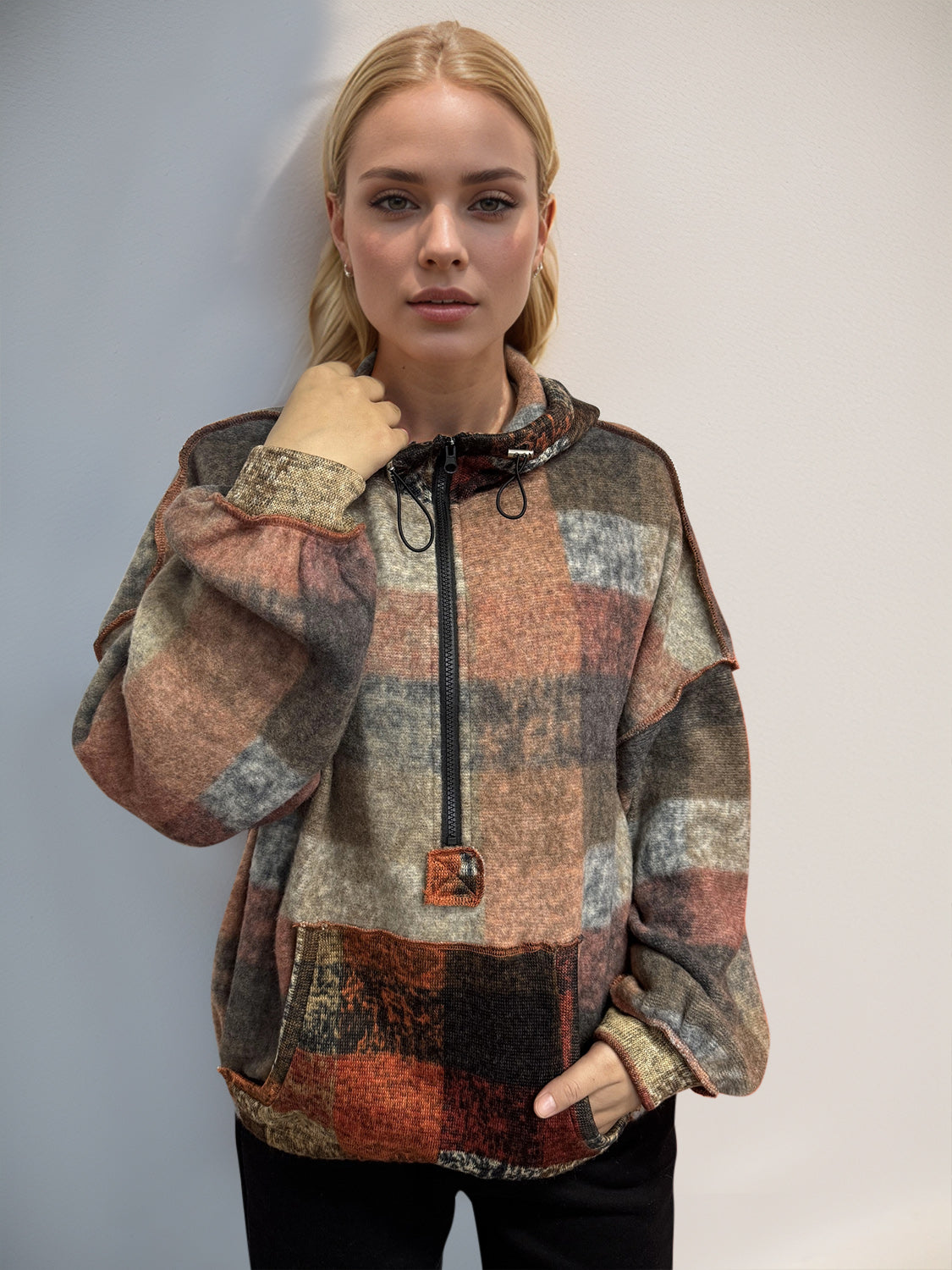 Exposed Seam Fleece Hoodie Multicoloured - Littles Collection