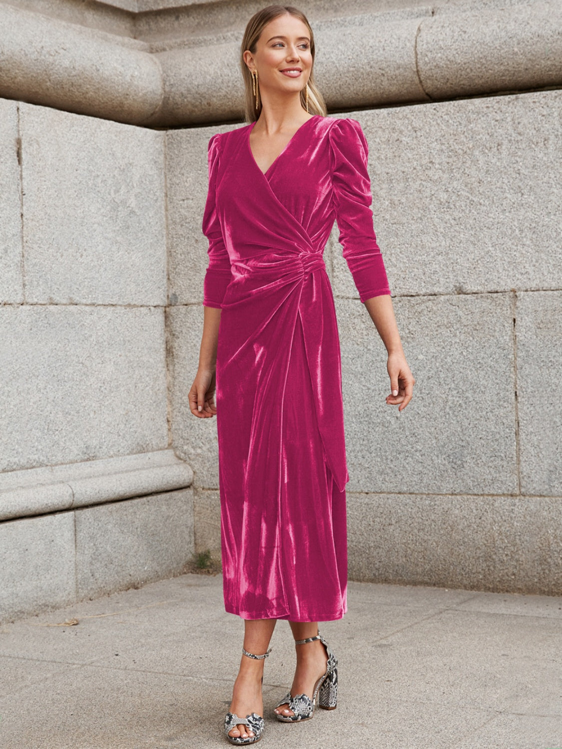 Velvet winter Christmas dress ling dress for women