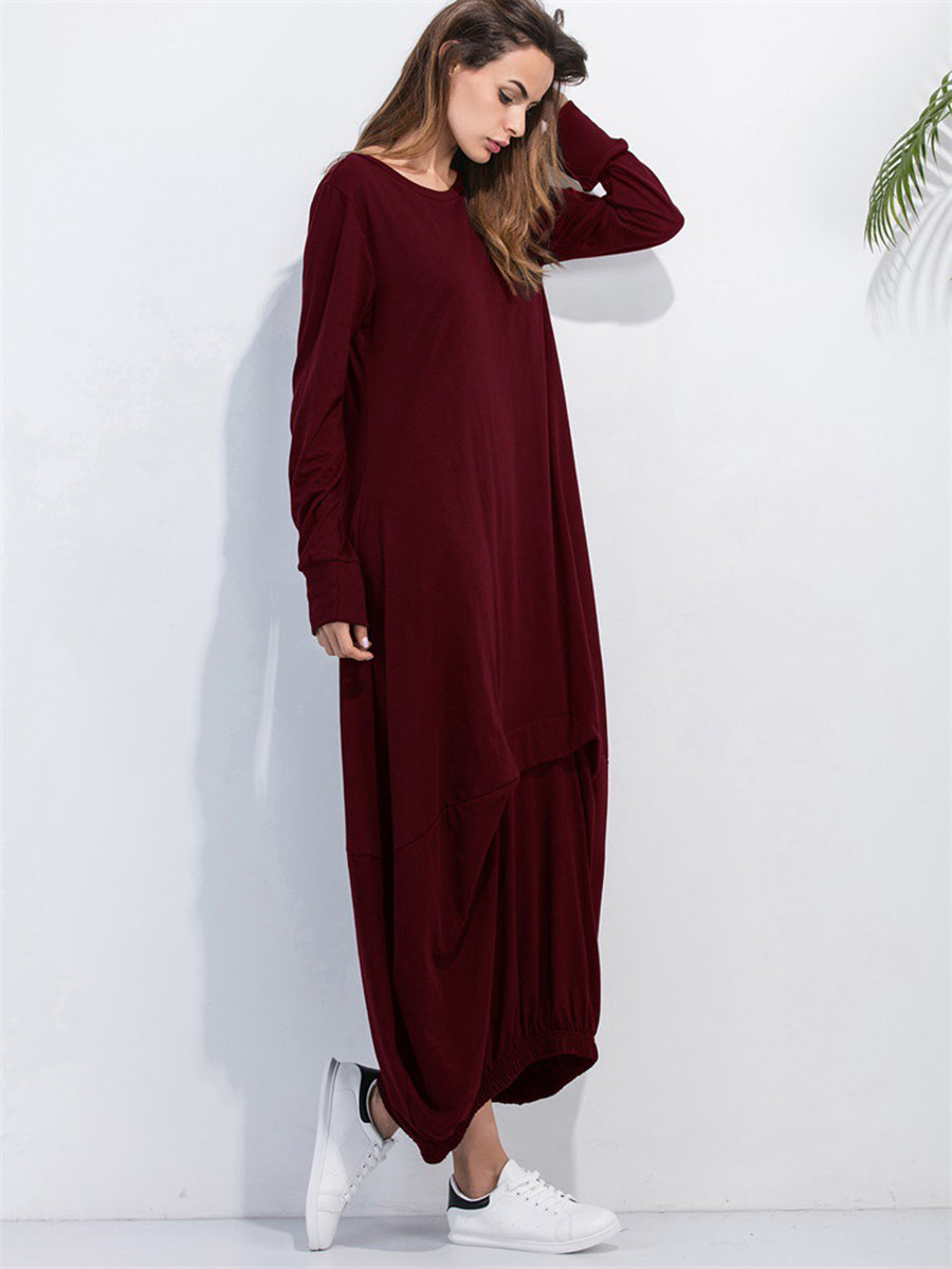 Full Size Long Sleeve Sweatshirt Dress - Littles Collection