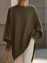 Oversized Batwing Sleeve Round Neck Sweater