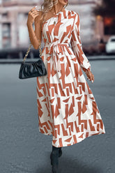 One-Shoulder Tie Waist Dress - Littles Collection 