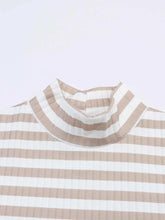 women_fashion - littlescollectionT-shirtStriped Textured Knit Long Sleeve Tee ShirtSYNZ