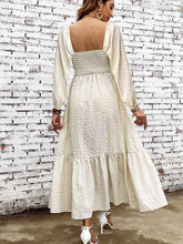 Smocked Square Neck Long Sleeve Cotton Dress - Littles Collection 
