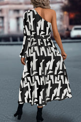 One-Shoulder Tie Waist Dress - Littles Collection 