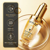 24K gold serum bottle for shrinking pores and refining skin texture