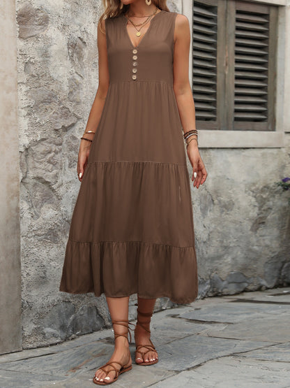 Ivy Lane Decorative Button Dress - Littles Collection 