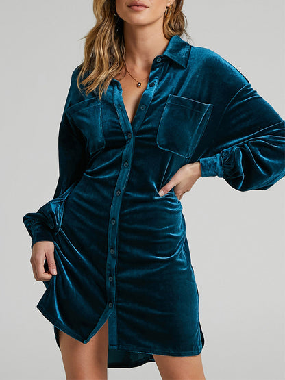 Velvet Mini Dress - Littles Collection 
