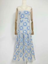 Lace Sleeveless Tiered Midi Dress