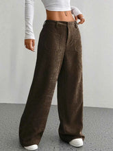 women_fashion - littlescollectionWomen pantsWide - Leg Bold Silhouette Corduroy Pantsjeans pant