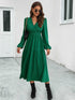 Full sleeve green long dress flayed high quality exclusive collections  dress