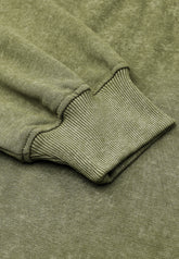 Mock Neck Velvet Dropped Shoulder Sweatshirt Women - Littles Collection 